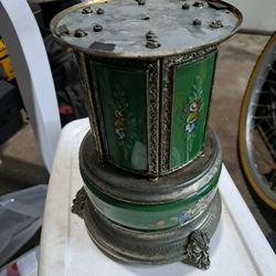 Antique Lip Stick Carousel Holder with Music Box