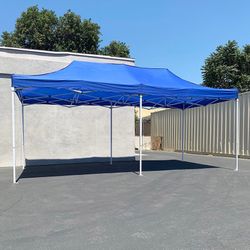 (NEW) $185 Heavy Duty 10x20 ft Ez Popup Canopy Tent Instant Shade w/ Carry Bag Rope Stake, 4 Colors
