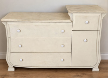 Cream Dresser with Drawers & Storage Cabinet — $70 OBO