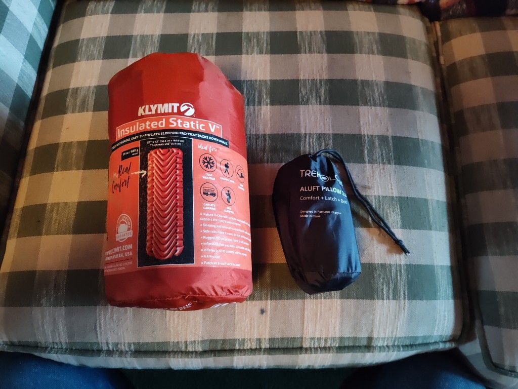 Klymit Sleeping Pad and Trekology Pillow