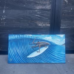 Surf Art Oil Painting Cut Lip