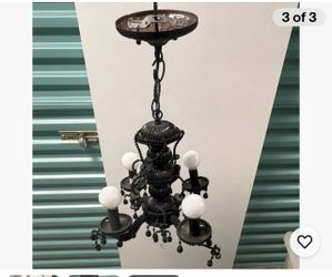 Glass black chandelier