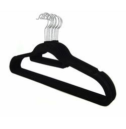 Uniware 10 Piece Black Clothes Hanger Set
