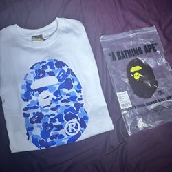 Bape ABC Blue Camo Big Ape Shirt