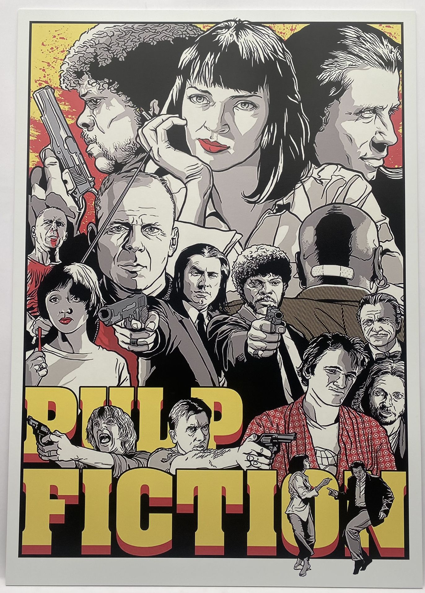 Pulp Fiction - Movie Poster Illustration (100 DPI) 21.75” Wide x 30.75” High