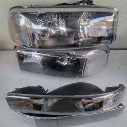 99-06 Gmc Sierra Yukon Headlights Luces Micas Calaveras Faros Faroles 