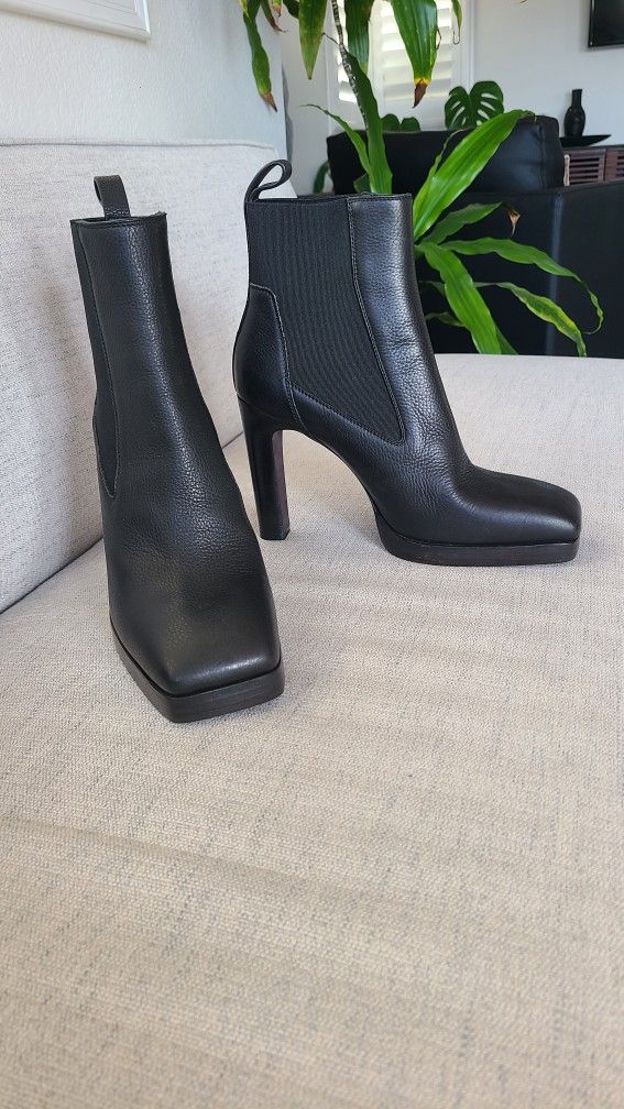 Rick Owen Vero Cuoio Ankle Boots