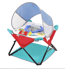 Bright Starts Pop 'N Jump Portable Baby Jumper, Foldable Indoor/Outdoor Baby Jumper
