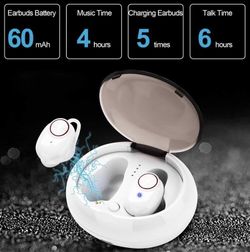 Sweat proof true stereo V5 headphones