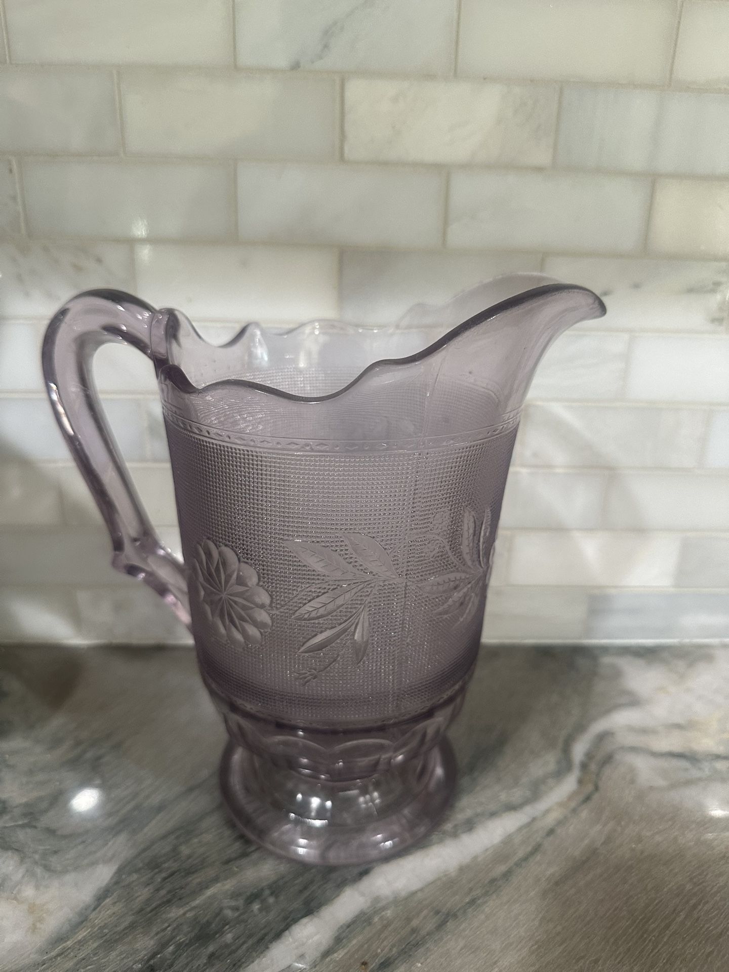 Antique Glass Pitcher