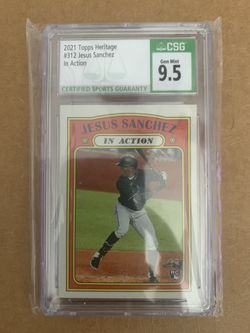 2021 Tops Heritage #312 Jesus Sanchez In Action CSG 9.5