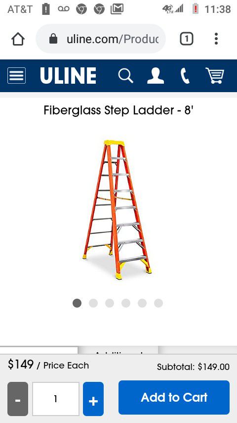 8" Werner Fiberglass Step Ladder