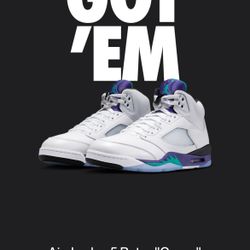 Jordan 5 Grapes Size 13 