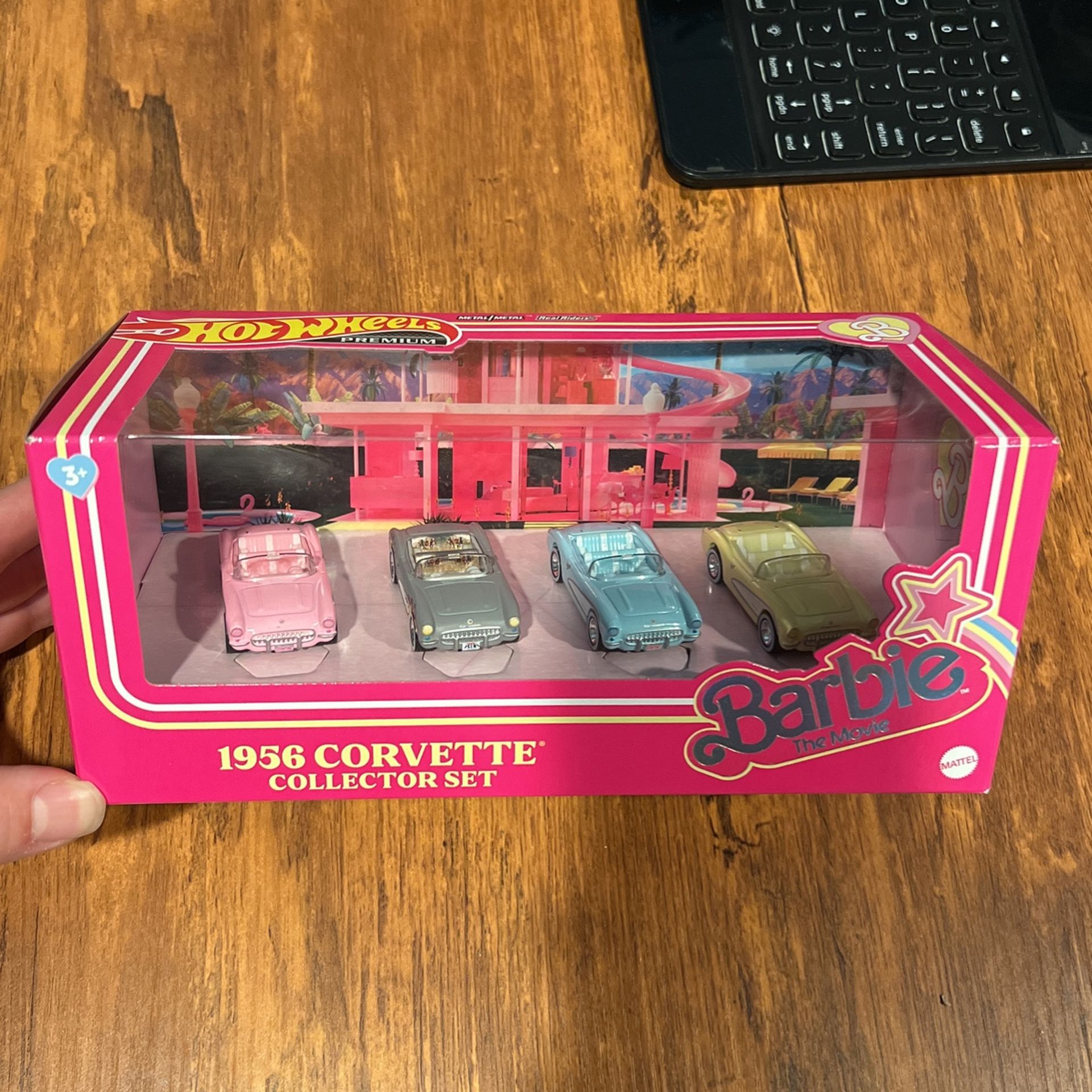 Hot Wheels Premium Barbie The Movie 1956 Corvette Collector Set RLC