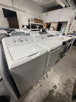 GE Top Load Washing Machine White and gas dryer
