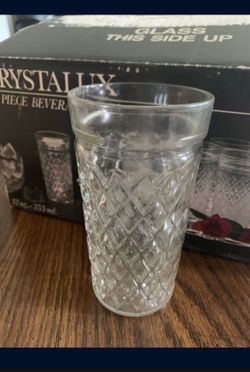 Vintage Crystalux 12 Piece Beverage Set