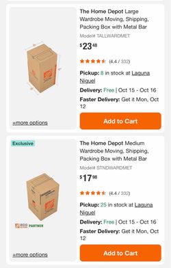 Cardboard Moving Boxes: Wardrobe