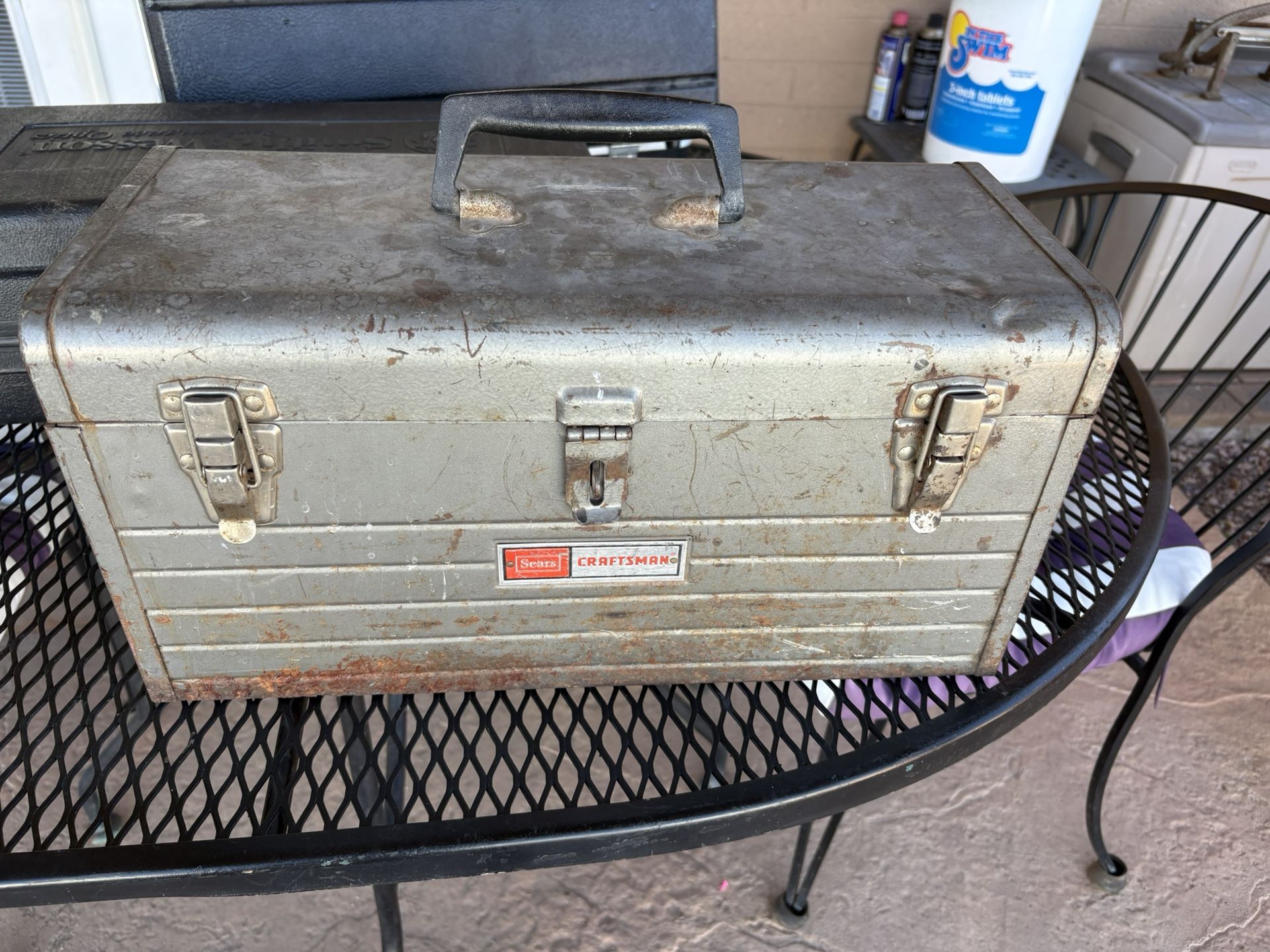 Vintage Craftsman Tool Box With Tray