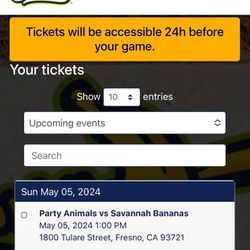 Savannah Bananas Tickets
