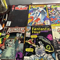 8 Vintage Marvel Comic Lot Spiderman-fantastic Four-avengers-daredevil-ghost Rid