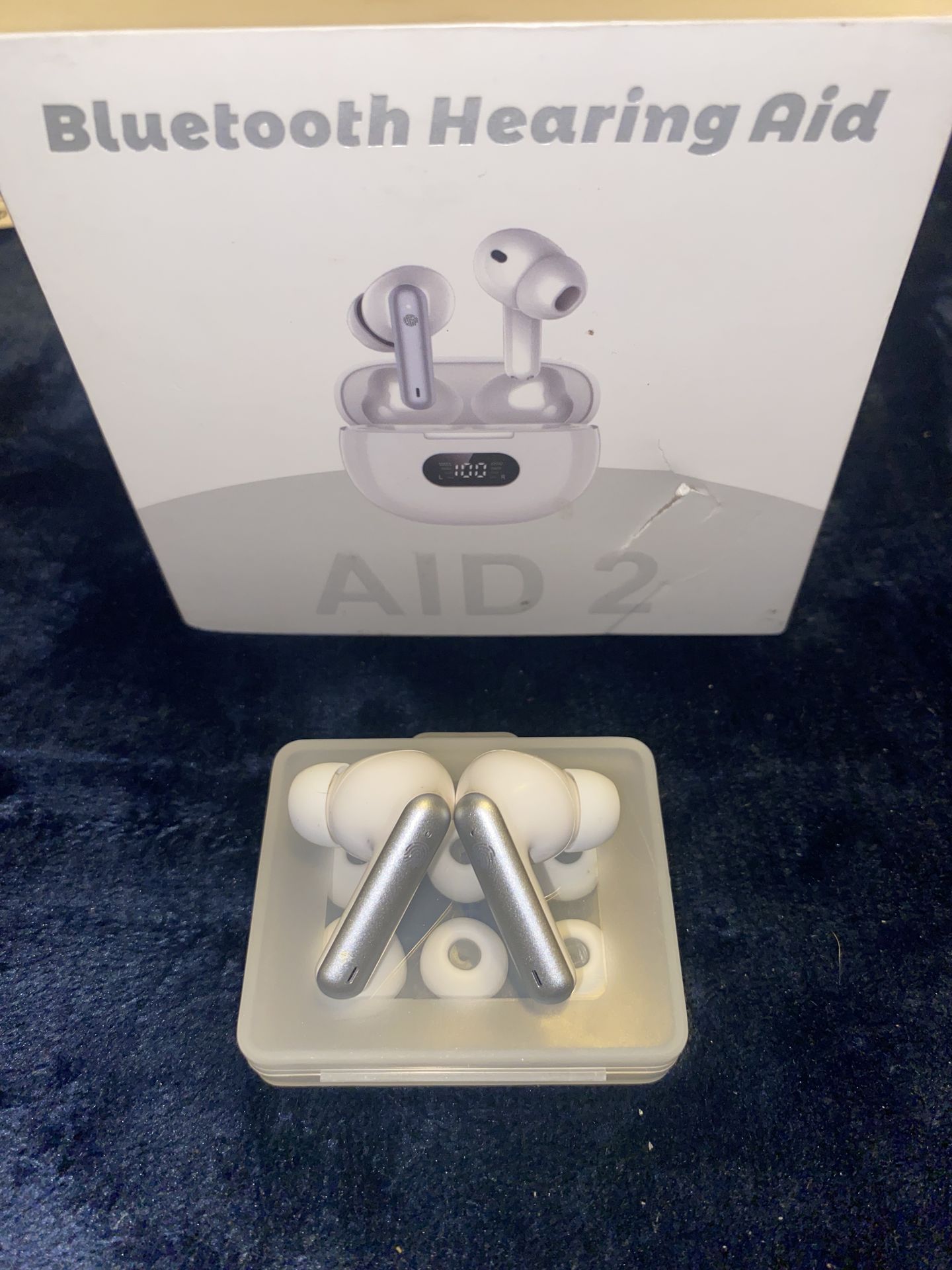 Bluetooth Hearing Aid set (AID 2) w/ Charging Case