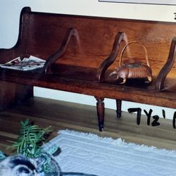 Antique Train Depot Bench