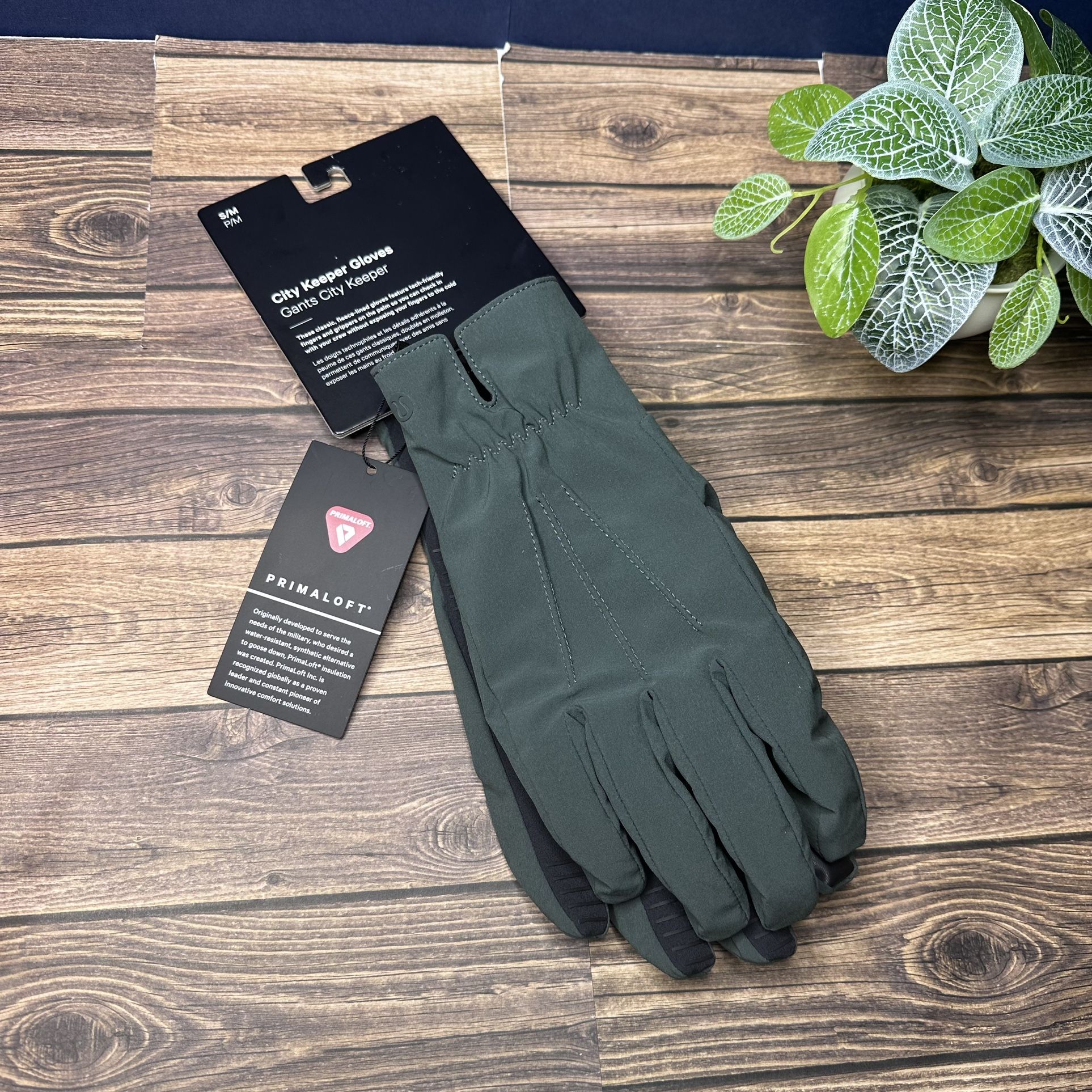 Lululemon City Keeper Gloves NWT S/M Smoked Spruce Black *Fleece Lined)