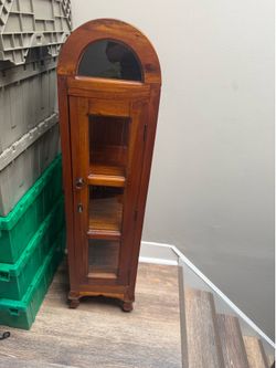 cabinet three shelve oak cabinet