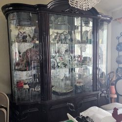Selling For My Mom China Hutch And Dinning Set 