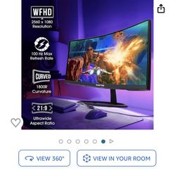 Sceptre Curved 30" 21:9 Gaming LED Monitor 2560x1080p UltraWide Ultra Slim HDMI DisplayPort Up to 85Hz MPRT 1ms FPS-RTS Build-in Speakers, Machine Blu