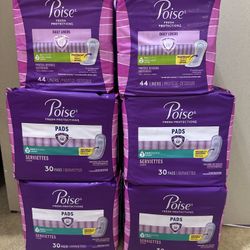 Poise Items Only $5 Each 