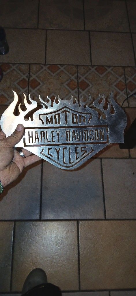 Harley Davidson metal cutout sheet emblem