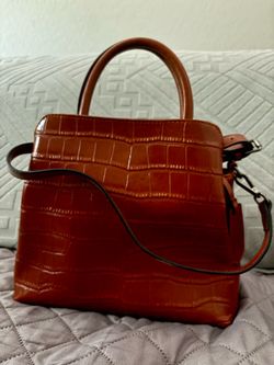 Brown satchel purse
