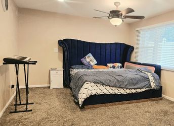 Tufted King Bed Frame and Mattress