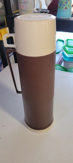 Vintage Thermos Brand King-Seeley-1-Quart Vacuum Bottle-USA-24F-Plastic