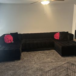black sectional 