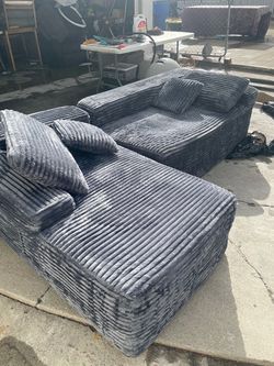 Cloud Sofa | 96" Modular L-Shape Corduroy Sectional with Chaise