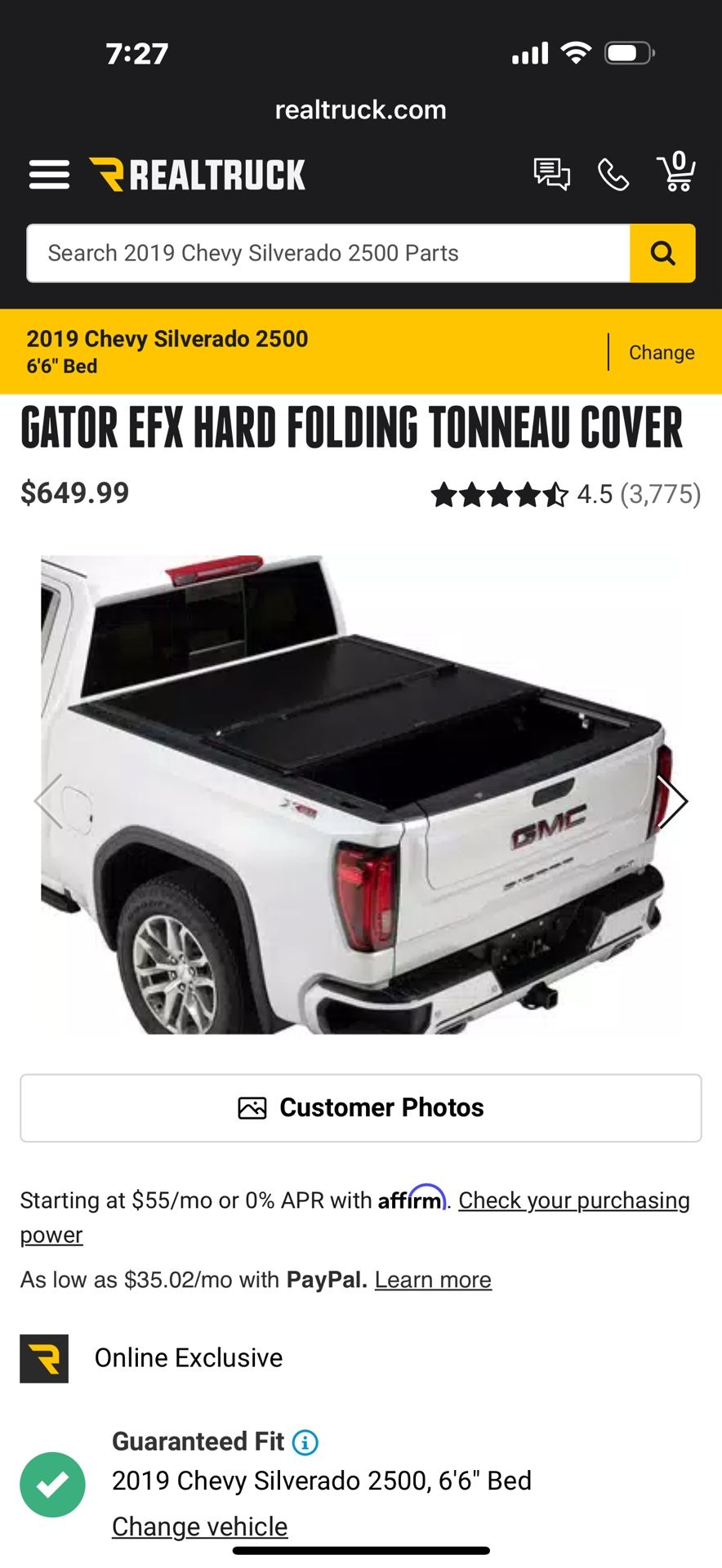 Brand New Gator Hard Bed Cover 2015-2019 Silverado Sierra 2(contact info removed) Hd Chevy GMC