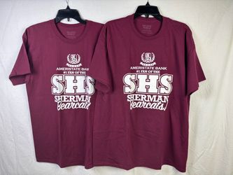 SHS Sherman Bearcats T-Shirts 2 Size Large