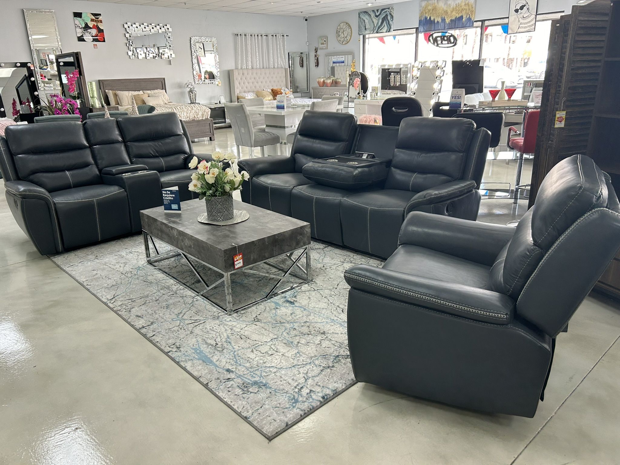 3PC Recliner Sofa Set (( Take It Home 🏠With $10 Down ))