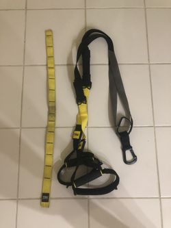 Trx suspension trainer. Upgraded commercial model. Dumbbell home gym weights fitness workout