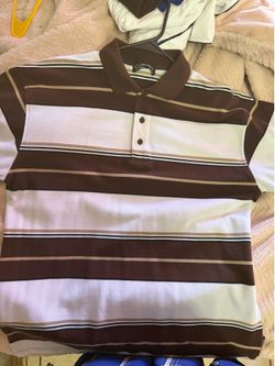 Caltop polo shirt brown and white