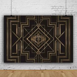 Leyiyi 6x4ft Great Black and Gold Birthday Photography Backdrop Adults Children