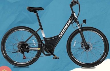 New! *firm $250* Black Soumye Electric Mountain Bike for Adults 26" step thru Commuting Ebike
