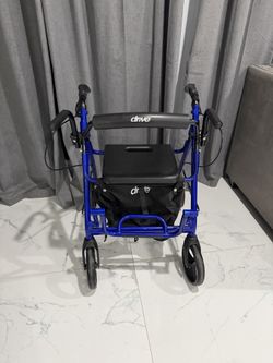 Drive Medical 2 In 1  Wheelchair and Rollator Walker