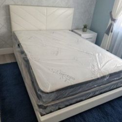 New Queen Size Mattress With Box Spring set Colchones Nuevos Queen Size Bed Set 