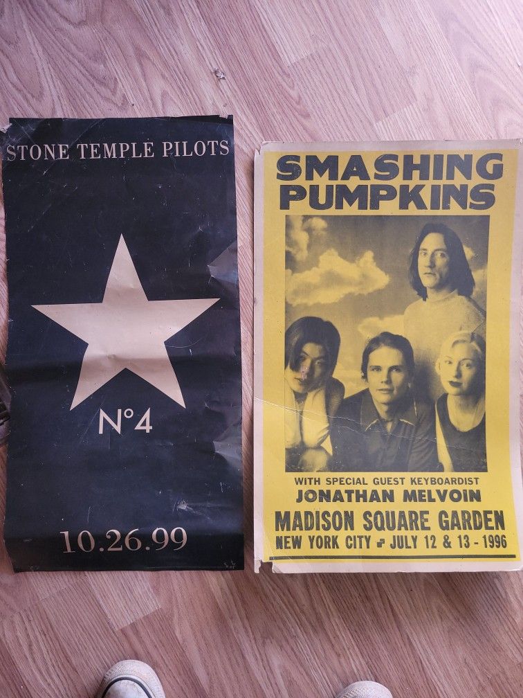 2 Original Promotional Concert Posters. Vintage. 