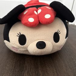 Disney Large Tsum Tsum Minnie Mouse Polka Dot Bow Stuffed Plush Toy Pillow 20"