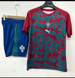 2026 Portugal Pre-Match Training Kit Jersey Shirt + Shorts Set 2XL