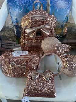 Disney Parks Exclusive - LoungefIy Mini Backpack - Rose Gold Set NWT Pick up location in the city of Pico Rivera